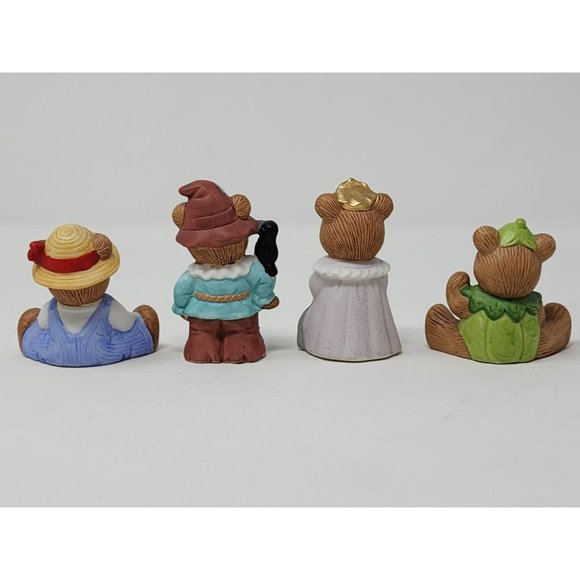 Vintage New Old Stock Homco Bears Fall/Halloween 4 Piece Miniature Figurines - Picture 4 of 12